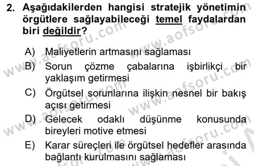 Halkla İlişkiler Yönetimi Dersi 2019 - 2020 Yılı (Vize) Ara Sınav Soruları 2. Soru