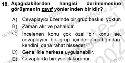 Halkla İlişkiler Yönetimi Dersi 2019 - 2020 Yılı (Final) Dönem Sonu Sınav Soruları 18. Soru