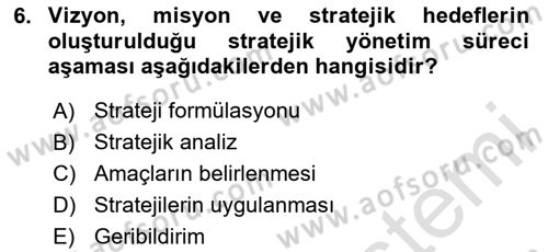 Halkla İlişkiler Yönetimi Dersi 2020 - 2021 Yılı Yaz Okulu Sınav Soruları 6. Soru