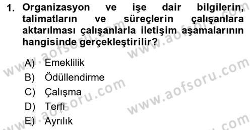Halkla İlişkiler Yönetimi Dersi 2021 - 2022 Yılı (Vize) Ara Sınav Soruları 1. Soru