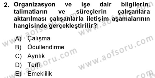 Halkla İlişkiler Yönetimi Dersi 2021 - 2022 Yılı (Final) Dönem Sonu Sınav Soruları 2. Soru