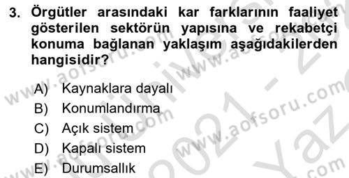 Halkla İlişkiler Yönetimi Dersi 2021 - 2022 Yılı Yaz Okulu Sınav Soruları 3. Soru
