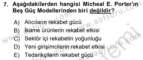 Halkla İlişkiler Yönetimi Dersi 2023 - 2024 Yılı (Vize) Ara Sınav Soruları 7. Soru