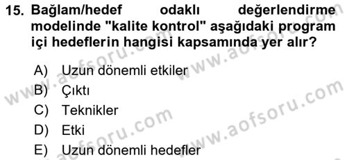 Halkla İlişkiler Yönetimi Dersi 2023 - 2024 Yılı (Final) Dönem Sonu Sınav Soruları 15. Soru