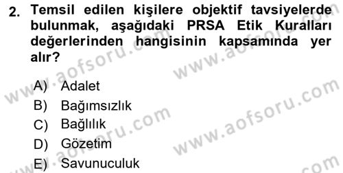 Halkla İlişkiler Yönetimi Dersi 2023 - 2024 Yılı (Final) Dönem Sonu Sınav Soruları 2. Soru