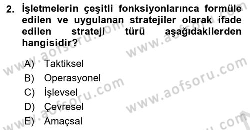 Halkla İlişkiler Yönetimi Dersi Ara Sınavı Deneme Sınav Soruları 2. Soru