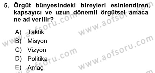Halkla İlişkiler Yönetimi Dersi 2024 - 2025 Yılı (Final) Dönem Sonu Sınav Soruları 5. Soru
