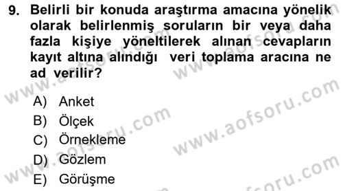 Halkla İlişkiler Yönetimi Dersi 2024 - 2025 Yılı (Final) Dönem Sonu Sınav Soruları 9. Soru