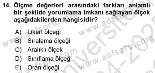 Halkla İlişkiler Yönetimi Dersi 2024 - 2025 Yılı Yaz Okulu Sınav Soruları 14. Soru