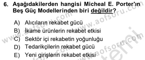 Halkla İlişkiler Yönetimi Dersi 2025 - 2026 Yılı (Vize) Ara Sınav Soruları 6. Soru