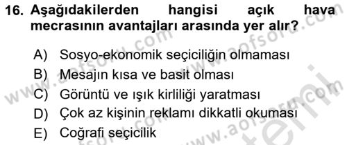 Halkla İlişkiler Yönetimi Dersi 2025 - 2026 Yılı (Final) Dönem Sonu Sınav Soruları 16. Soru