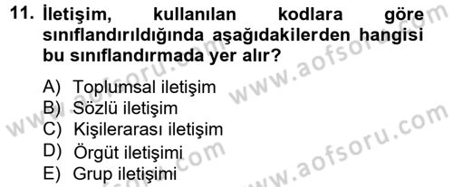 Halkla İlişkiler Yazarlığı Dersi 2012 - 2013 Yılı (Vize) Ara Sınav Soruları 11. Soru