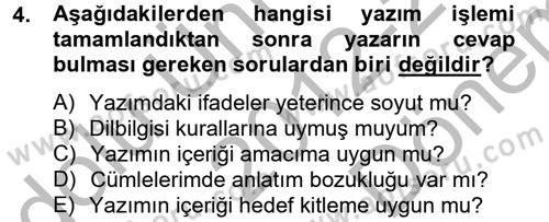 Halkla İlişkiler Yazarlığı Dersi 2012 - 2013 Yılı (Final) Dönem Sonu Sınav Soruları 4. Soru
