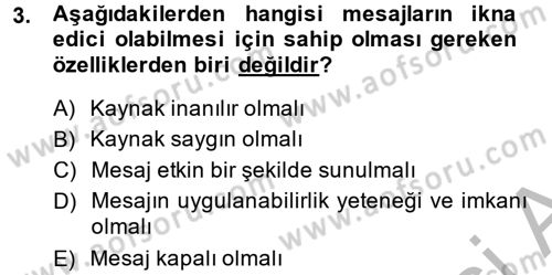 Halkla İlişkiler Yazarlığı Dersi 2013 - 2014 Yılı (Vize) Ara Sınav Soruları 3. Soru