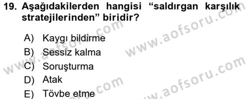 Halkla İlişkiler Yazarlığı Dersi 2015 - 2016 Yılı (Final) Dönem Sonu Sınav Soruları 19. Soru