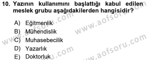 Halkla İlişkiler Yazarlığı Dersi 2016 - 2017 Yılı (Vize) Ara Sınav Soruları 10. Soru