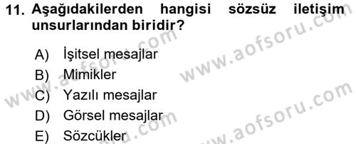 Halkla İlişkiler Yazarlığı Dersi 2016 - 2017 Yılı (Vize) Ara Sınav Soruları 11. Soru