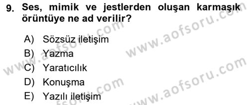Halkla İlişkiler Yazarlığı Dersi 2018 - 2019 Yılı (Final) Dönem Sonu Sınav Soruları 9. Soru