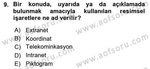 Halkla İlişkiler Yazarlığı Dersi 2020 - 2021 Yılı Yaz Okulu Sınav Soruları 9. Soru