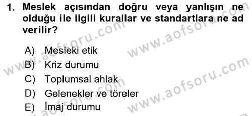 Halkla İlişkiler Yazarlığı Dersi 2021 - 2022 Yılı (Vize) Ara Sınav Soruları 1. Soru