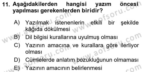 Halkla İlişkiler Yazarlığı Dersi 2021 - 2022 Yılı (Vize) Ara Sınav Soruları 11. Soru