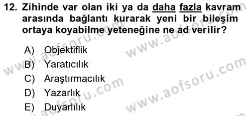 Halkla İlişkiler Yazarlığı Dersi 2021 - 2022 Yılı (Vize) Ara Sınav Soruları 12. Soru