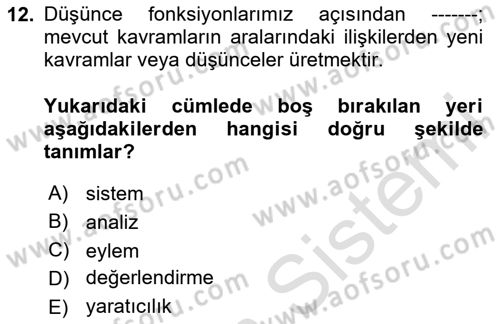 Halkla İlişkiler Yazarlığı Dersi 2023 - 2024 Yılı (Vize) Ara Sınavı 12. Soru