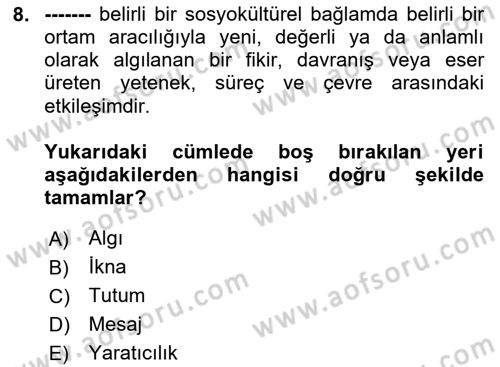 Halkla İlişkiler Yazarlığı Dersi 2024 - 2025 Yılı (Vize) Ara Sınav Soruları 8. Soru