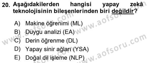Halkla İlişkiler Yazarlığı Dersi 2024 - 2025 Yılı (Final) Dönem Sonu Sınav Soruları 20. Soru