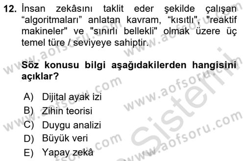 Halkla İlişkiler Yazarlığı Dersi 2024 - 2025 Yılı Yaz Okulu Sınav Soruları 12. Soru