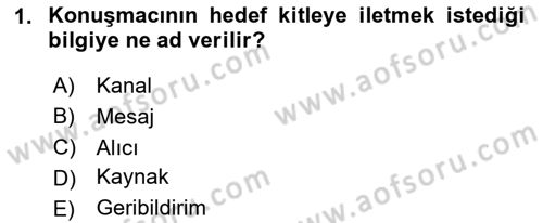 Halkla İlişkiler Yazarlığı Dersi 2025 - 2026 Yılı (Vize) Ara Sınav Soruları 1. Soru