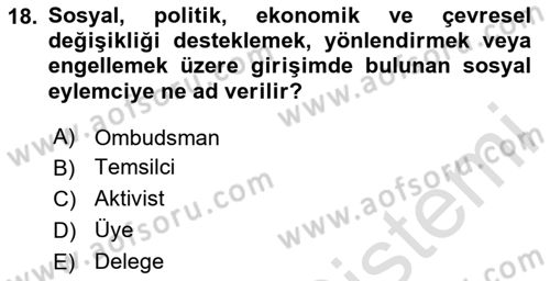 Halkla İlişkiler Yazarlığı Dersi 2025 - 2026 Yılı Yaz Okulu Sınav Soruları 18. Soru