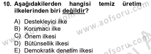 Kurumsal Sosyal Sorumluluk Dersi 2013 - 2014 Yılı Tek Ders Sınav Soruları 10. Soru