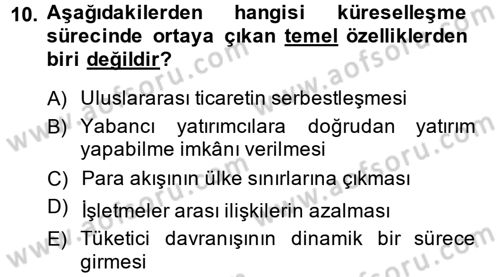 Kurumsal Sosyal Sorumluluk Dersi 2014 - 2015 Yılı (Final) Dönem Sonu Sınav Soruları 10. Soru