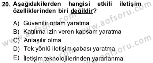 Kurumsal Sosyal Sorumluluk Dersi 2014 - 2015 Yılı Tek Ders Sınav Soruları 20. Soru
