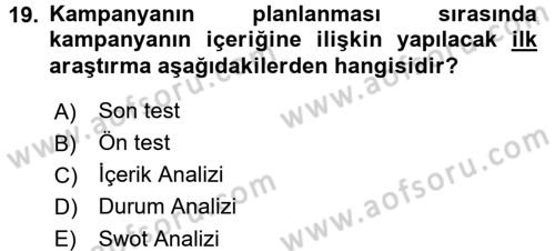 Kurumsal Sosyal Sorumluluk Dersi 2015 - 2016 Yılı (Final) Dönem Sonu Sınav Soruları 19. Soru