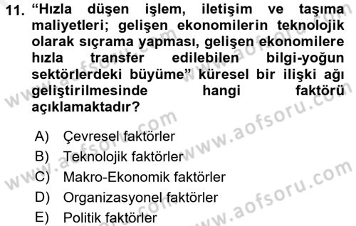 Kurumsal Sosyal Sorumluluk Dersi 2015 - 2016 Yılı Tek Ders Sınav Soruları 11. Soru
