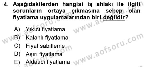 Kurumsal Sosyal Sorumluluk Dersi 2018 - 2019 Yılı (Final) Dönem Sonu Sınav Soruları 4. Soru