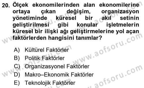Kurumsal Sosyal Sorumluluk Dersi 2022 - 2023 Yılı Yaz Okulu Sınav Soruları 20. Soru