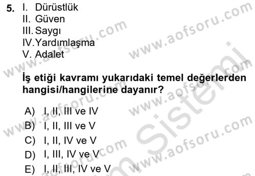Kurumsal Sosyal Sorumluluk Dersi 2022 - 2023 Yılı Yaz Okulu Sınav Soruları 5. Soru