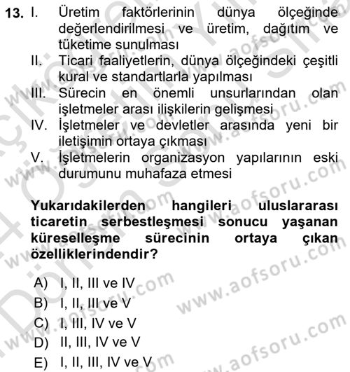 Kurumsal Sosyal Sorumluluk Dersi 2023 - 2024 Yılı (Final) Dönem Sonu Sınav Soruları 13. Soru