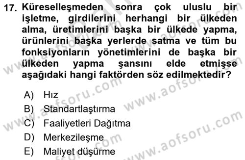 Kurumsal Sosyal Sorumluluk Dersi 2023 - 2024 Yılı (Final) Dönem Sonu Sınav Soruları 17. Soru
