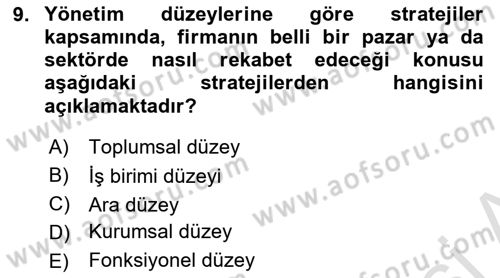 Kurumsal Sosyal Sorumluluk Dersi 2023 - 2024 Yılı (Final) Dönem Sonu Sınav Soruları 9. Soru