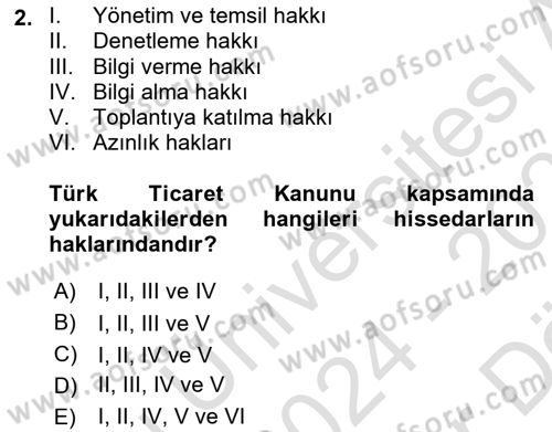 Kurumsal Sosyal Sorumluluk Dersi 2024 - 2025 Yılı (Vize) Ara Sınav Soruları 2. Soru
