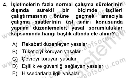 Kurumsal Sosyal Sorumluluk Dersi 2024 - 2025 Yılı (Vize) Ara Sınav Soruları 4. Soru