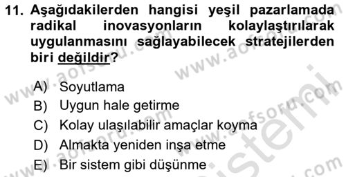 Kurumsal Sosyal Sorumluluk Dersi 2024 - 2025 Yılı Yaz Okulu Sınav Soruları 11. Soru