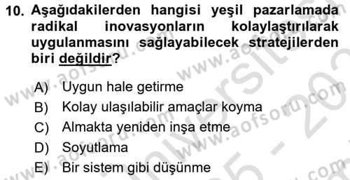 Kurumsal Sosyal Sorumluluk Dersi 2025 - 2026 Yılı (Final) Dönem Sonu Sınav Soruları 10. Soru