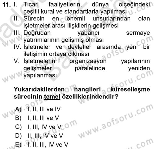 Kurumsal Sosyal Sorumluluk Dersi 2025 - 2026 Yılı (Final) Dönem Sonu Sınav Soruları 11. Soru