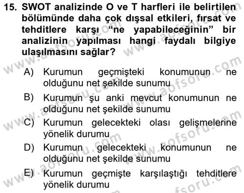 Kurumsal Sosyal Sorumluluk Dersi 2025 - 2026 Yılı (Final) Dönem Sonu Sınav Soruları 15. Soru
