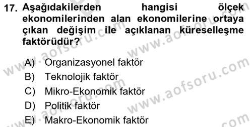 Kurumsal Sosyal Sorumluluk Dersi 2025 - 2026 Yılı (Final) Dönem Sonu Sınav Soruları 17. Soru